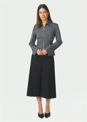 Cathy zip skjorte Black Neo Noir 